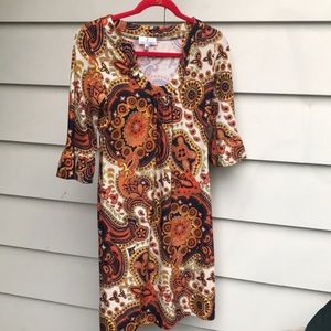 Jude Connolly dress with fall colors SZ Small